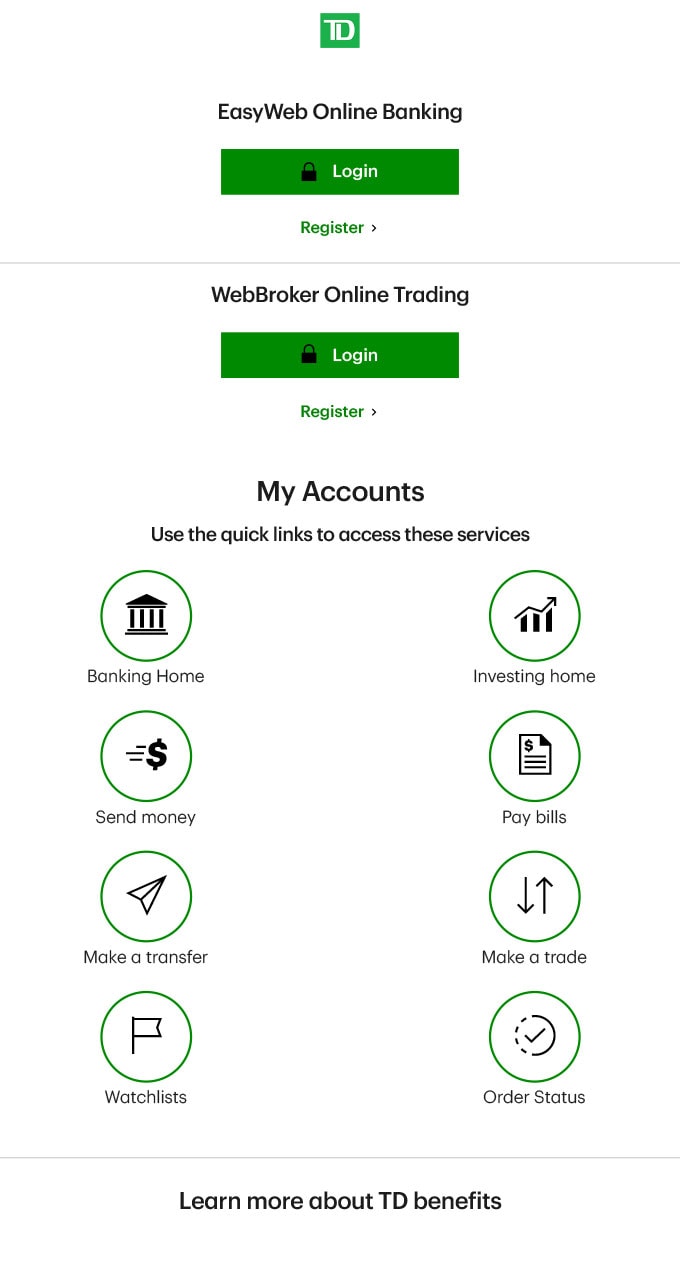 TD Bank Online Image