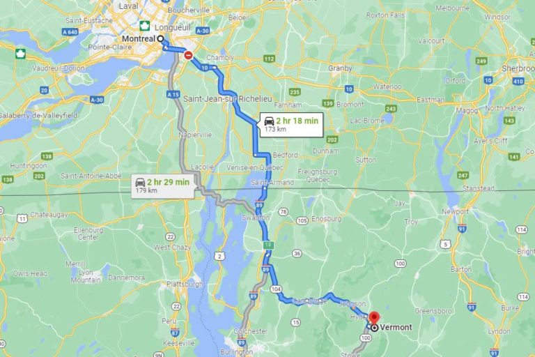 travel from vermont to montreal